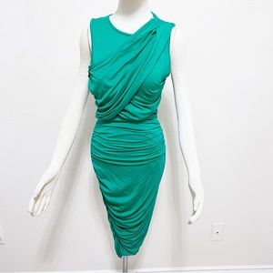 Rachel Pally green ruched bodycon dress size small